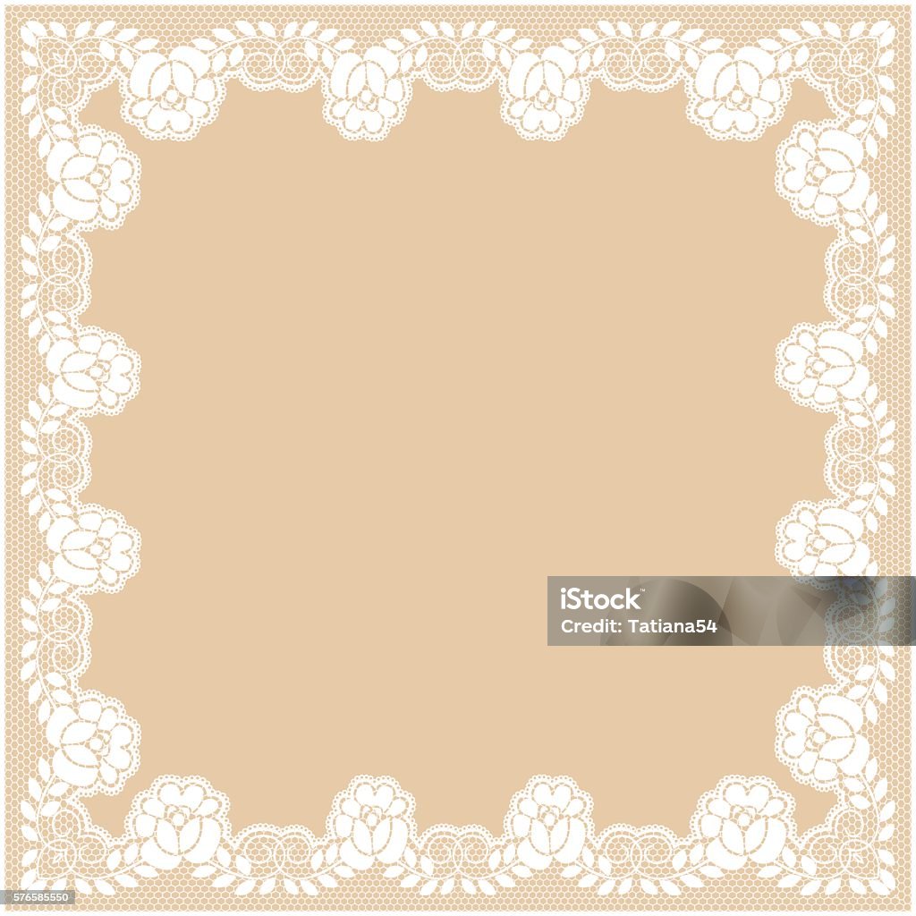 White Lace Pattern Frame White Lace Frame Stock Illustration - Download Image Now - Abstract ...