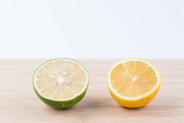 Half of lime citrus fruit