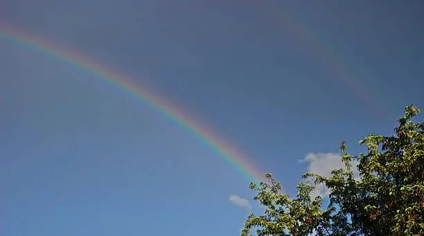 Rainbow at countryside.