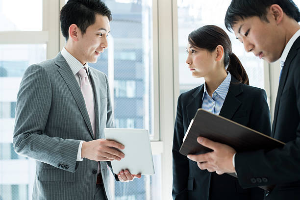 istock Excellent business people working in a modern office 576589802
