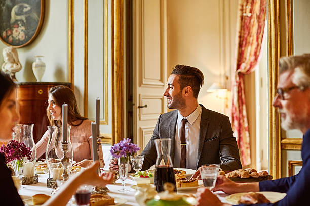 istock Enjoying good food and conversation 576591412