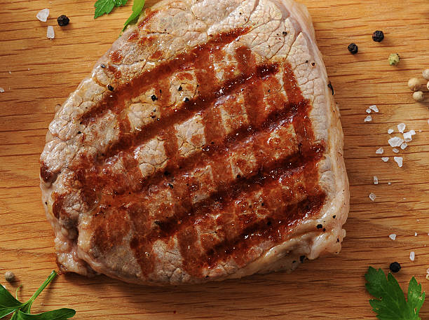 istock Beef steaks on wooden background 576593282