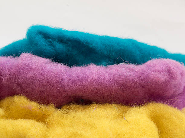 istock Colored wool for felting and needlework, hobby 576594470