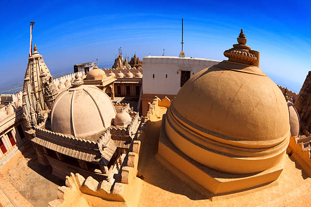 Jain temple complex on top of Shatrunjaya hill. Palitana (Bhavnagar district), Gujarat, India