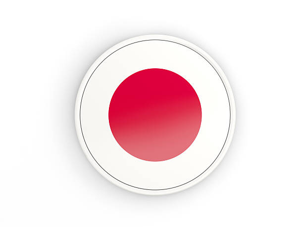 istock Flag of japan. Round icon with frame 576598496