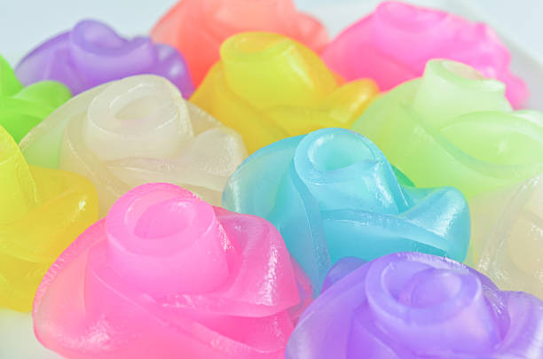 istock Colorful Thai sweetmeat pudding, Khanom Chan 576599984