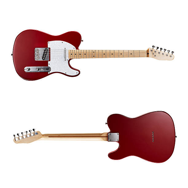 istock Electric guitar front view, rear . 576600054