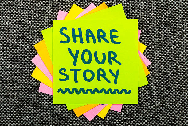 istock share your story suggestion on a sticky note 576600736