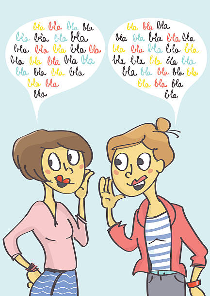 ilustrações, clipart, desenhos animados e ícones de gossiping amigos - rudeness whispering gossip humor