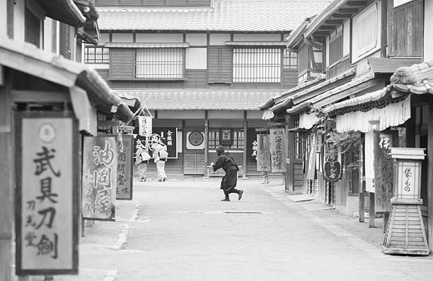 istock Warrior ninja costume man in toei studios at kyoto japan 576606512