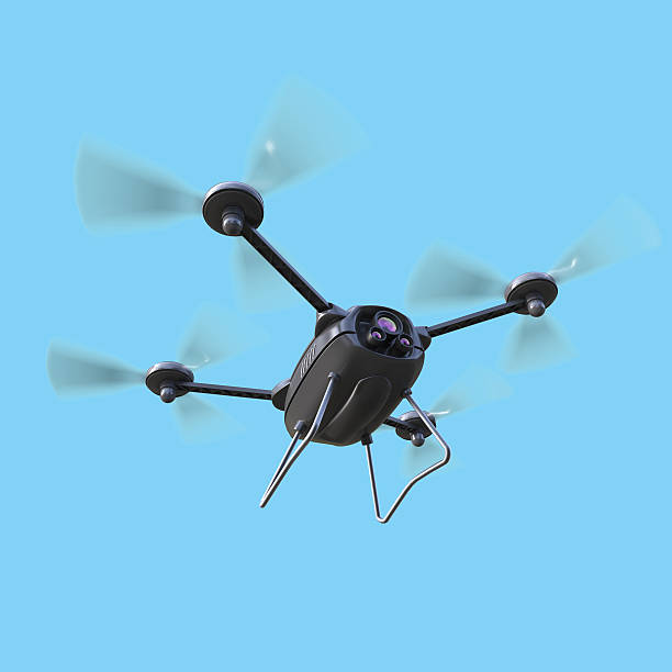 istock aerial robot drone, quadrocopter, with camera flying in the blue 576608254