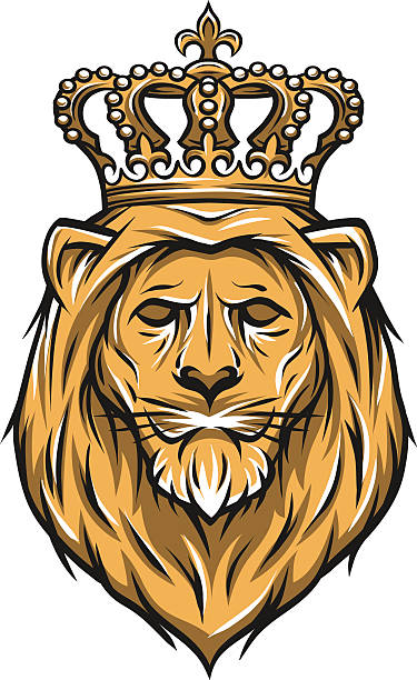 istock The head of a lion with a crown. Color version. Vector illustration. 576710822
