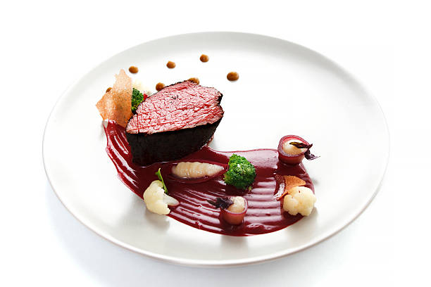 istock Veal fillet. Molecular cuisine with steak. 576710828