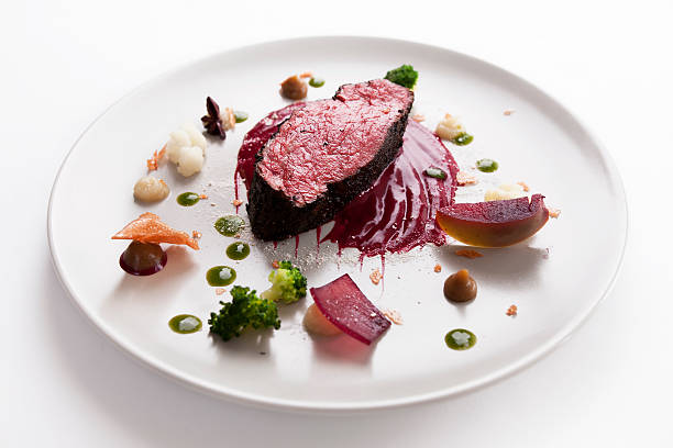 istock Veal fillet. Molecular cuisine with steak. 576711530