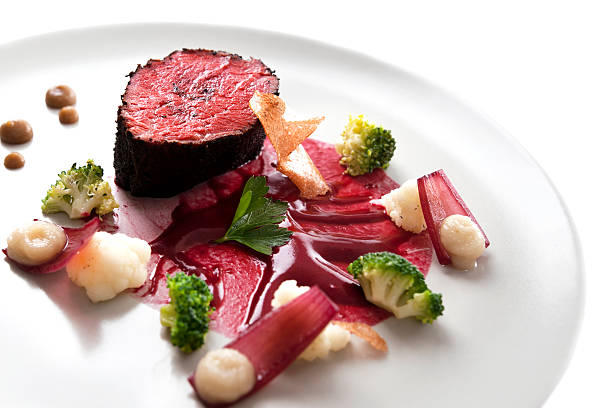 istock Veal fillet. Molecular cuisine with steak. 576711648