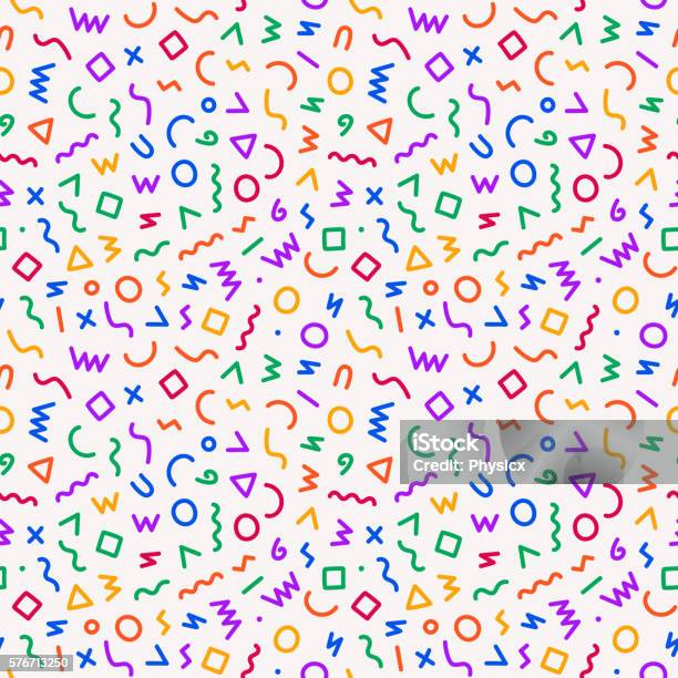 Style Seamless Pattern Stock Illustration - Download Image Now - Child, Pattern, Party - Social Event