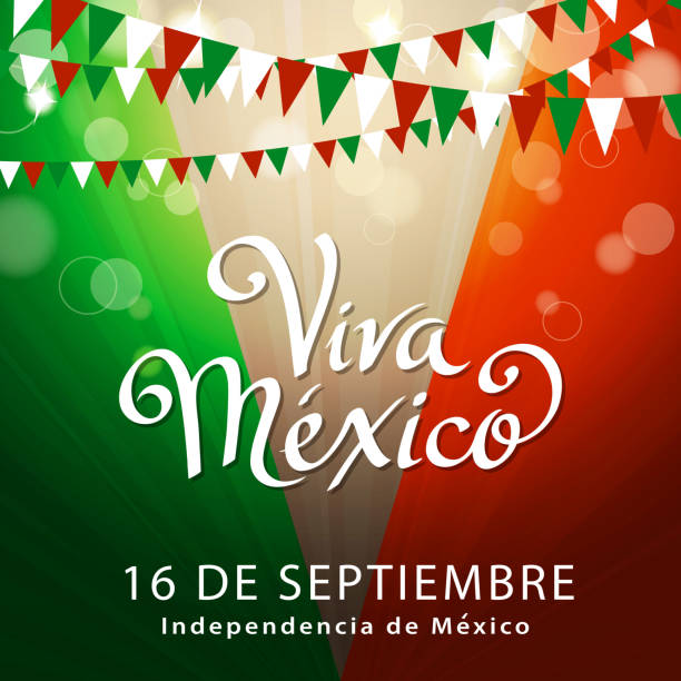 bildbanksillustrationer, clip art samt tecknat material och ikoner med celebrate mexican independence - mexicos flagga