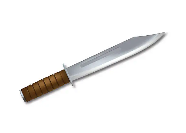 Vector illustration of Vector Bowie knife