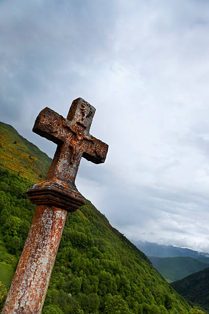 istock Cross in the mountains 576717012