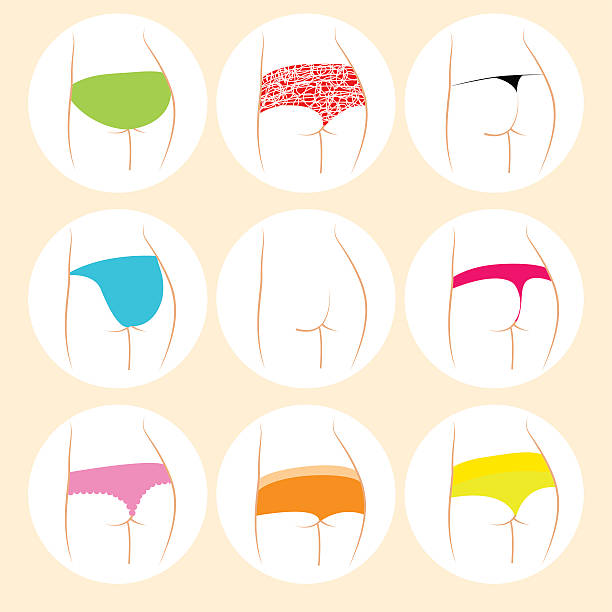 Women Panties Icons Different Types Woman Stock Illustration
