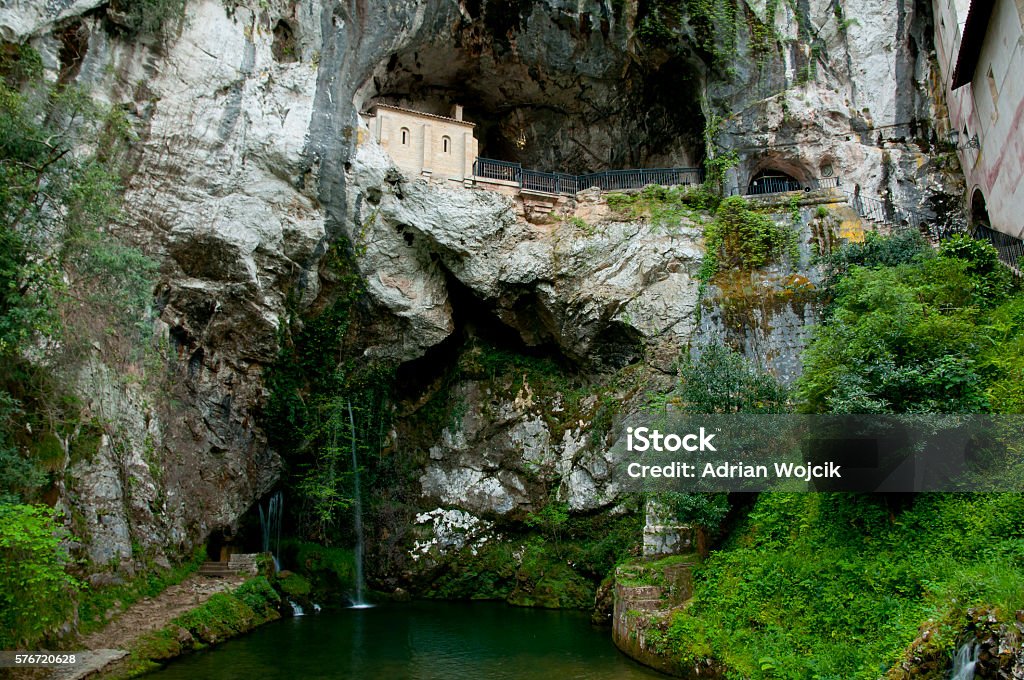 Holy Cave of Covadonga - Spain Cave Stock Photo