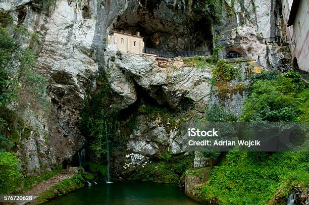 Holy Cave Of Covadonga Spain Stock Photo - Download Image Now - Cave, Covadonga, Asturias