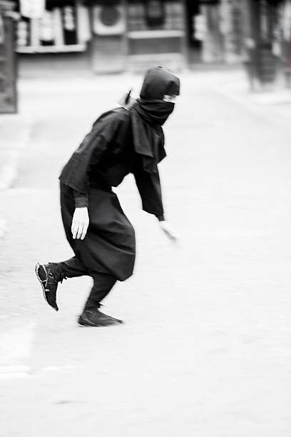 istock Warrior ninja costume man in toei studios at kyoto japan 576721892