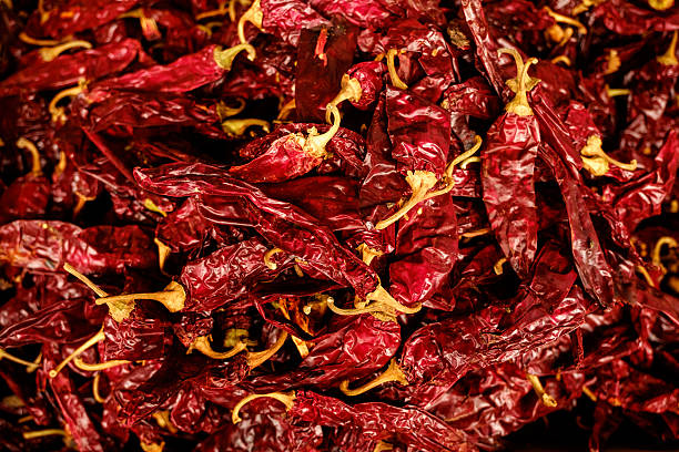istock Dry red pepper. Food background 576722024