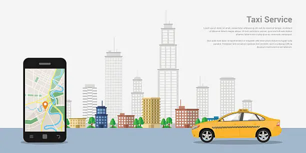 Vector illustration of taxi service concept
