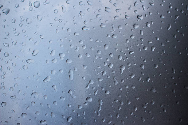 istock water drops on gray metal background. 576724696