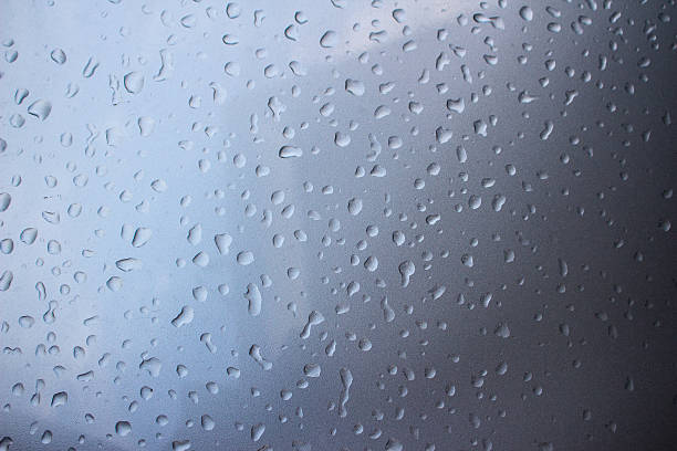 istock water drops on gray metal background. 576724846
