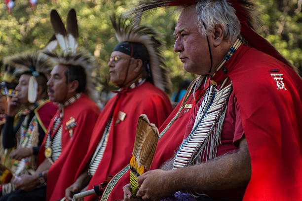 Kiowa Blackleggings Warrior Society Pow-wow. Anadarko, Oklahoma, U.S.A.  - October 11, 2015: Kiowa Blackleggings Warrior Society Pow-wow. kiowa stock pictures, royalty-free photos & images