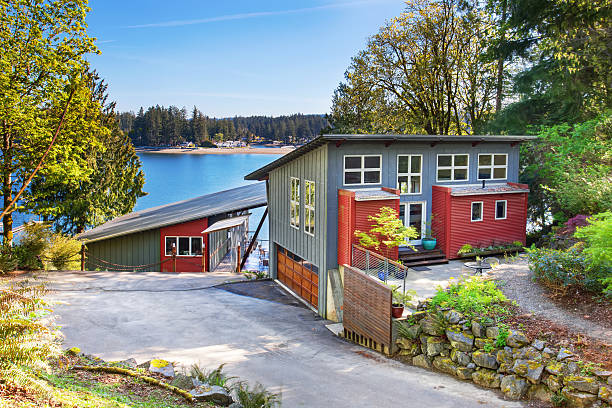 istock Amazing modern house with garage 576727762
