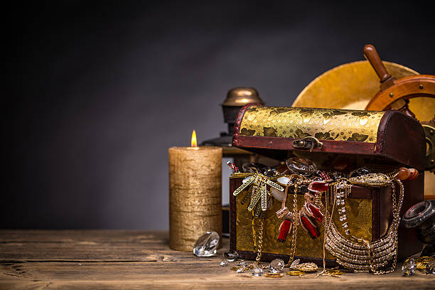 istock Wooden jewellery box 576727902