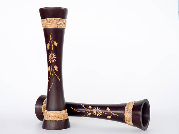 istock Wooden vases, isolated 576734396