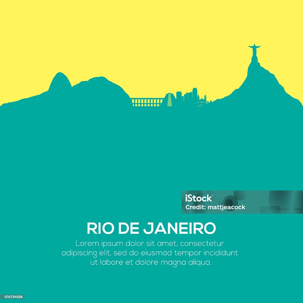 Rio De Janeiro skyline Vector illustration of Rio de janeiro skyline in brazil south america Rio de Janeiro stock vector
