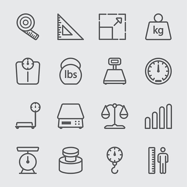 Scale unit  line icon