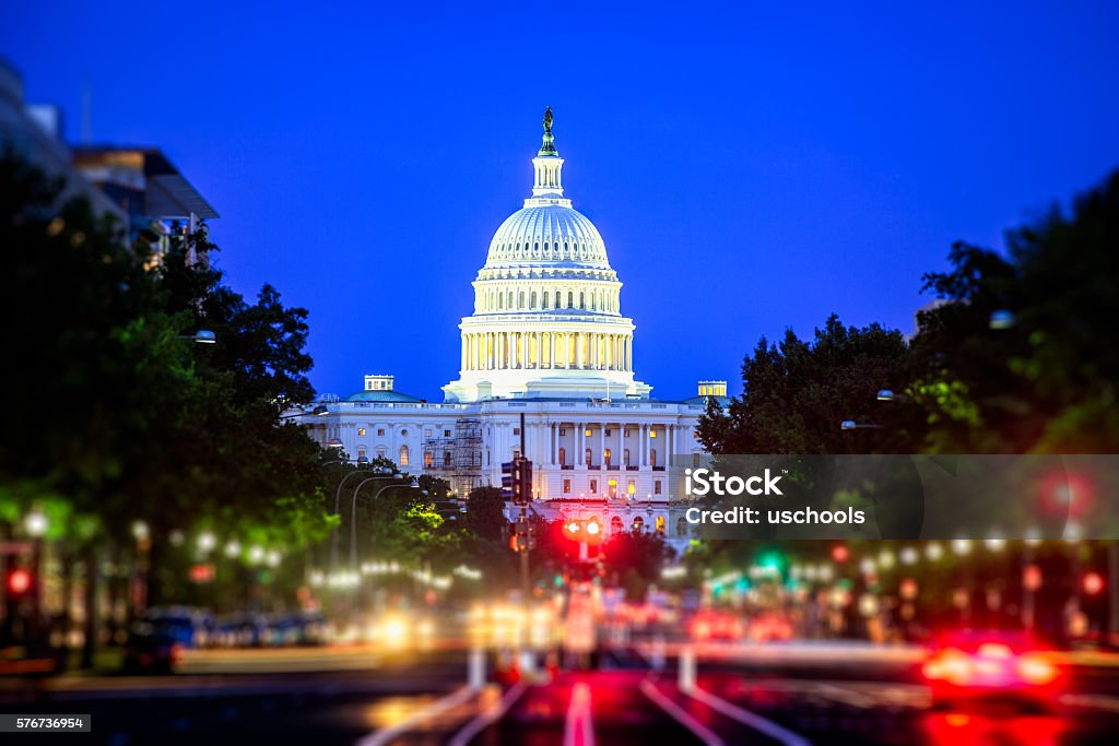 Noi Capitol Building di notte - Foto stock royalty-free di Capitol Building