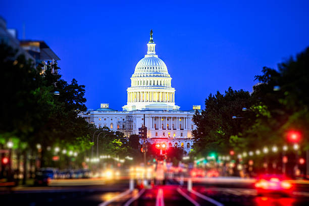 US Capitol at Night US Capitol at Night dome tent photos stock pictures, royalty-free photos & images