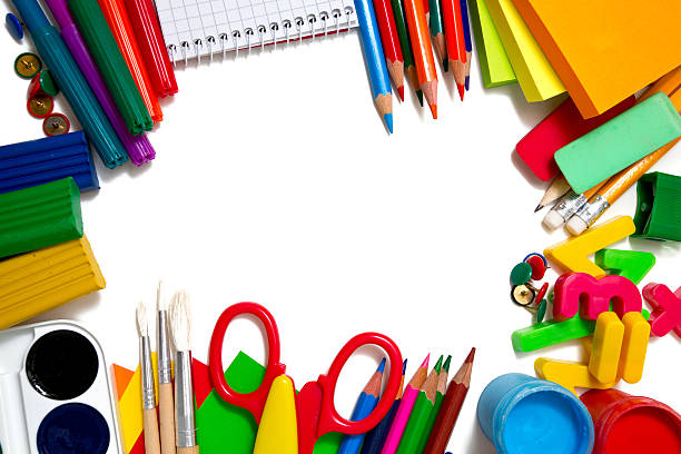 istock school supplies on white background 576737440