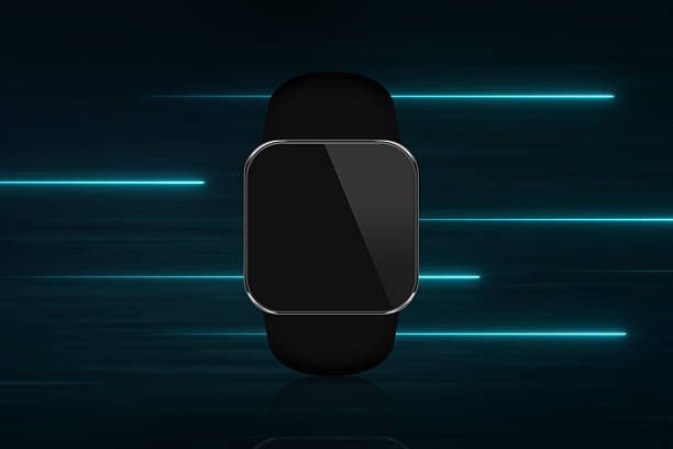 istock Luxury Smartwatch with Beautiful Blue Light Motion 576737504