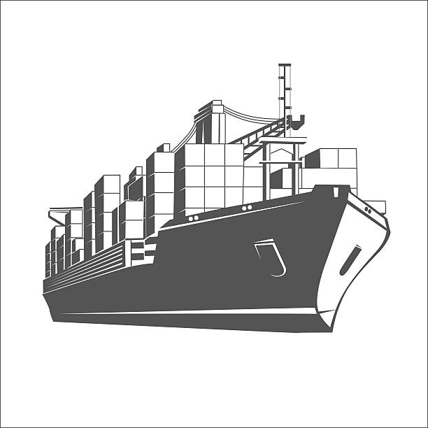 선박 로고 템플릿 - cruise ship business retail freight transportation stock illustrations