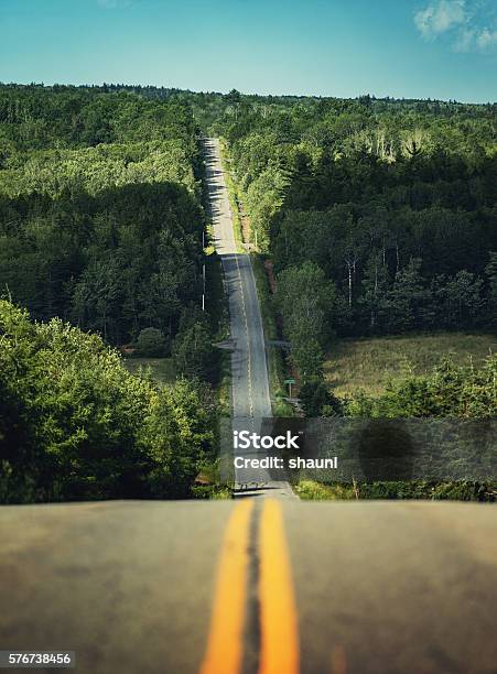 Rolling Country Road Stock Photo - Download Image Now - Canada, Country Road, Hill
