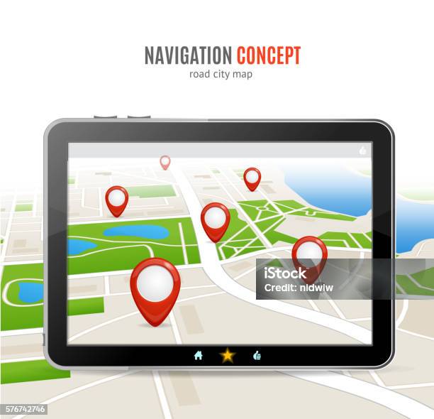 Navigating Vector Navigation Concept Vector Stock Illustration - Download Image Now - Co ...
