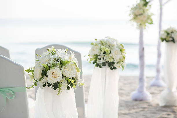 istock Beautiful bouquet Wedding ceremony on the beach. 576744158