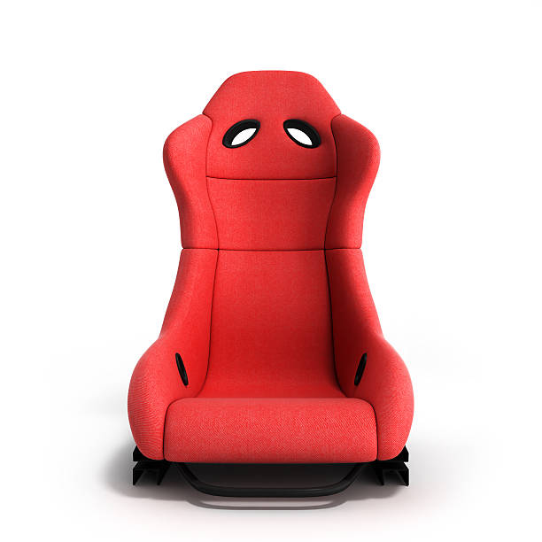istock sporty red automobile armchair front 3d illustration on a white 576746034