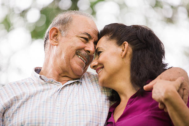 istock Nice senior couple holding each other 576746170