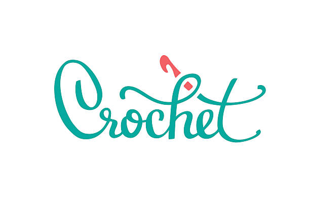 каллиграфические надписи "crochet" - crochet stock illustrations