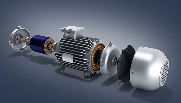 istock electric motor in disassembled state 3d illustration on a gradie 576747576
