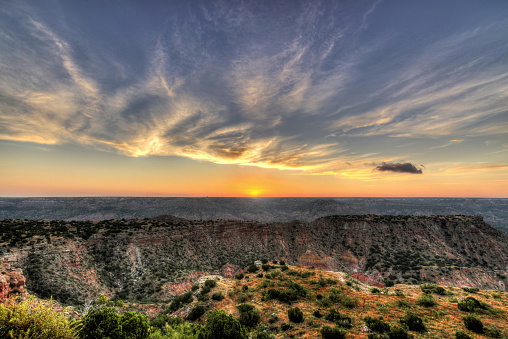 Sunrise at Palo Duro Canyon in the Texas Panhandle
